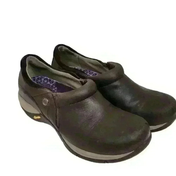 Dansko Celeste Slip On Clogs EUR 38 US Womens Size  Brown Leather - Picture 1 of 15